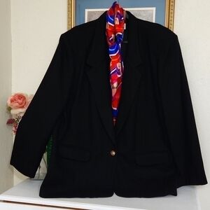 100% Wool Blazer Vintage Royal Button Alfred Dunnner Luxury Office Elegant